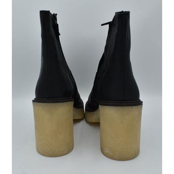 Free People EU 41 US 11 James Black Leather Lugged Heel Chelsea Platform Boot - Picture 6 of 9